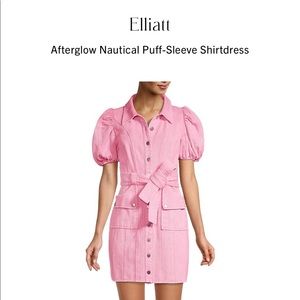 COPY - Elliatt Pink Denim Puff Sleeve Dress